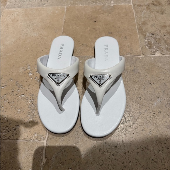 Women’s White Sandals with logo - Picture 1 of 2